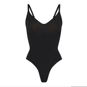 SKIMS Seamless Sculpt Thong Bodysuit Shapewear Onyx Black XL NWOT Smoothing